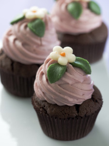 Flower choc cupcake