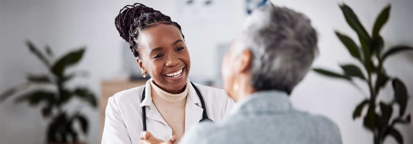A doctor meets with her patient to discuss the importance of women's health.